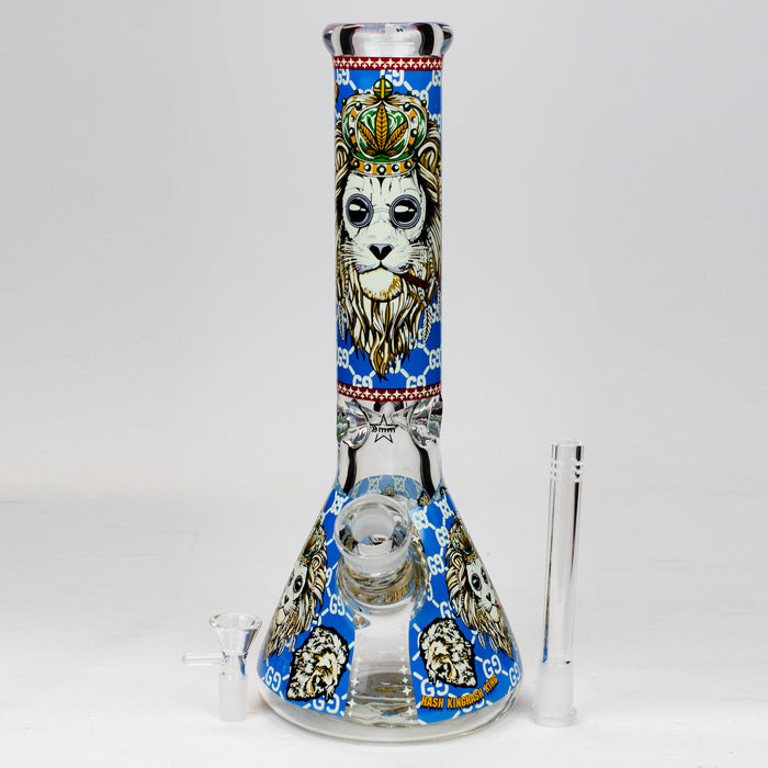 14" Hash King Glow in the dark 9 mm glass bong