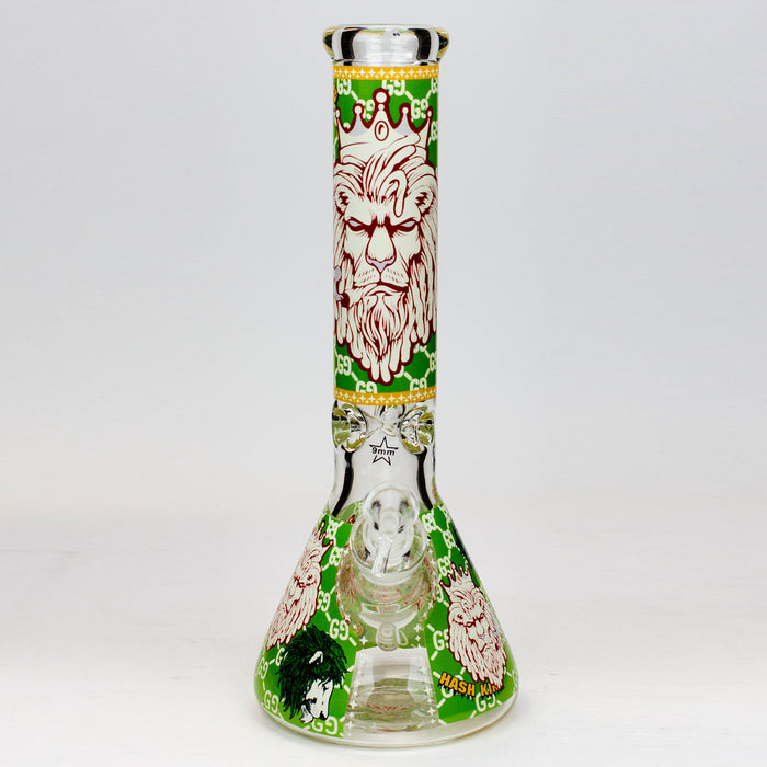 14" Hash King Glow in the dark 9 mm glass bong