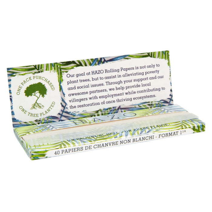 HAZO Hemp Rolling Papers | 1 1/4" - Full Display of 50x Booklets | Plants 50 Trees!