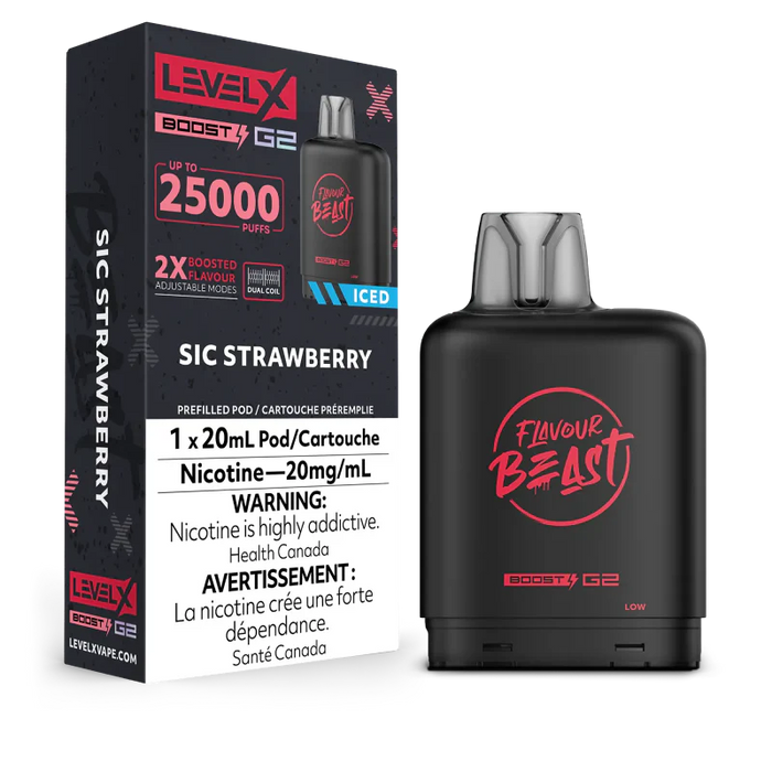 [ON] FLAVOUR BEAST | Level X Boost G2 25000 Pod Box of 6