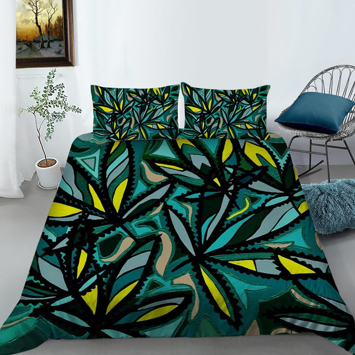 Mr Johnny Green | Digital Printed 3Pcs Queen Size Duvet Cover