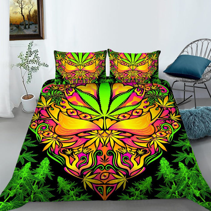 Mr Johnny Green | Digital Printed 3Pcs Queen Size Duvet Cover