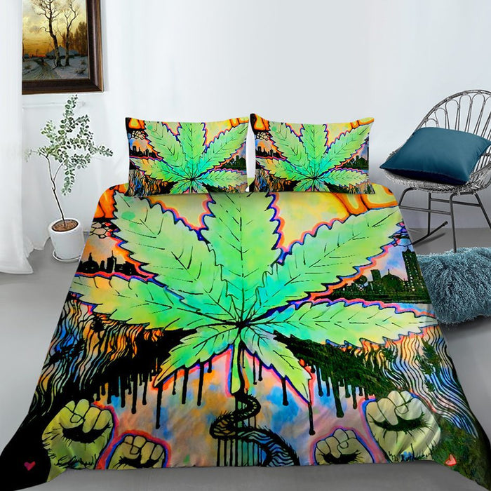 Mr Johnny Green | Digital Printed 3Pcs Queen Size Duvet Cover