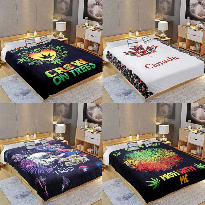 Digital Printed Single layer 1 ply Licensed Fleece Blanket [Combo-A]