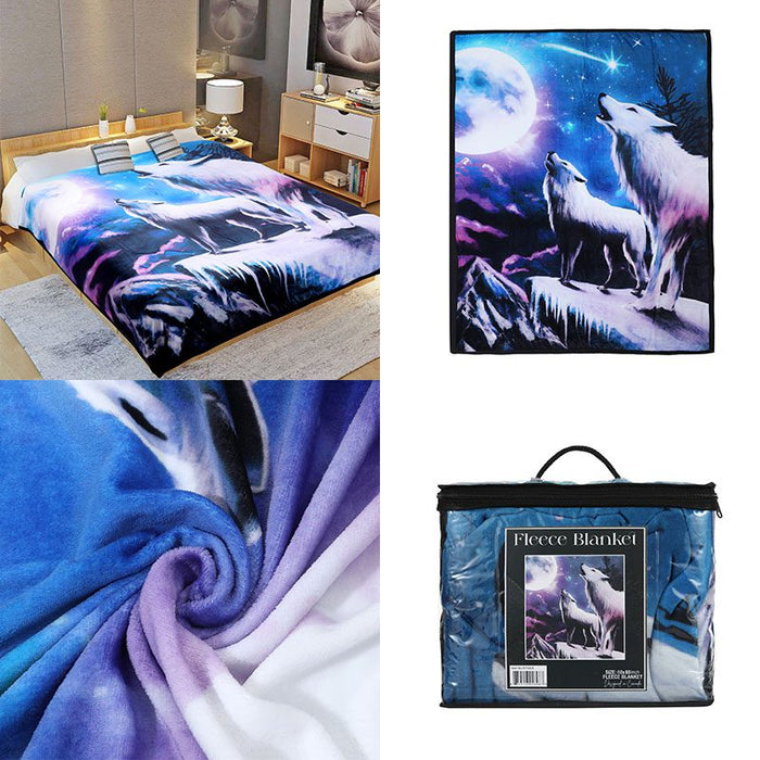 Digital Printed Single layer 1 ply Licensed Fleece Blanket [Combo-B]