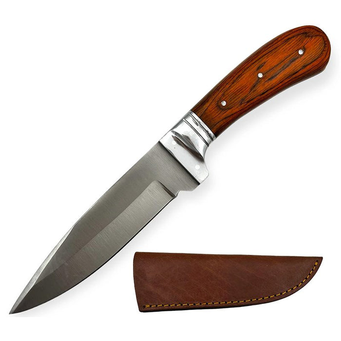 9" Red Hunting Knife-Orange Wood [PC-124]