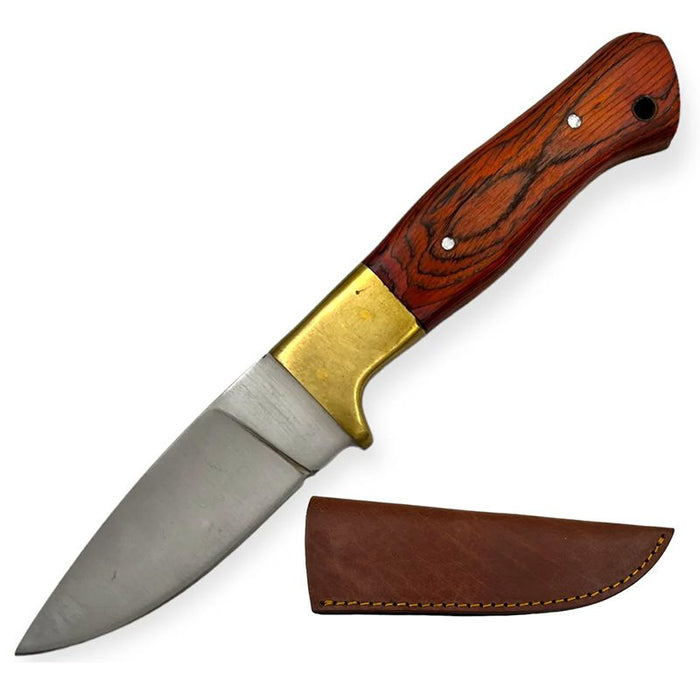 8" Red Hunting Knife-Red Wood [PC-125]