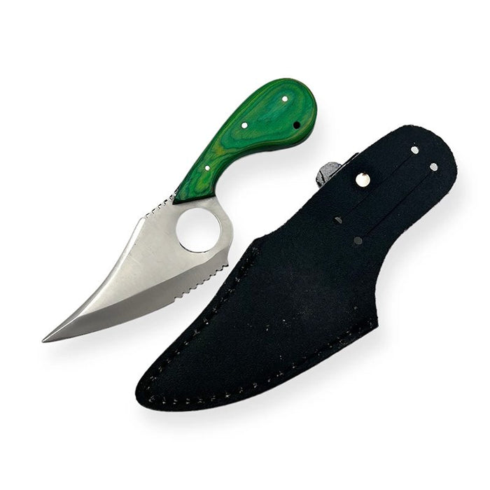 7.5" Red Hunting Knife-Green [PC-132]