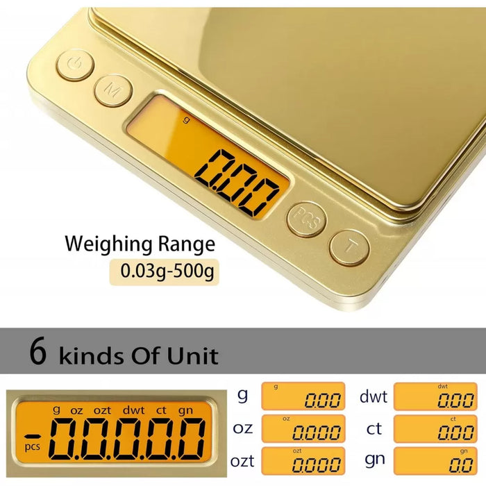 Fuzion® Global PT-500 Gold 500g x 0.01g Scale