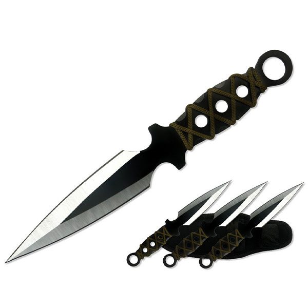 9″ Spear Point Throwing Knives 3 pcs/set [T00608]