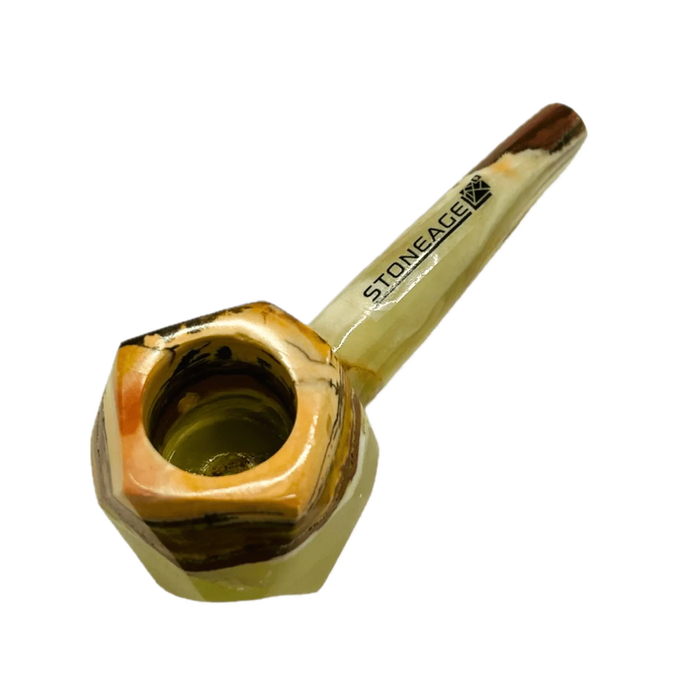 StoneAge | 4" Handmade Tobacco Smoking Pipe – Model: Diamond, Includes Gift Box