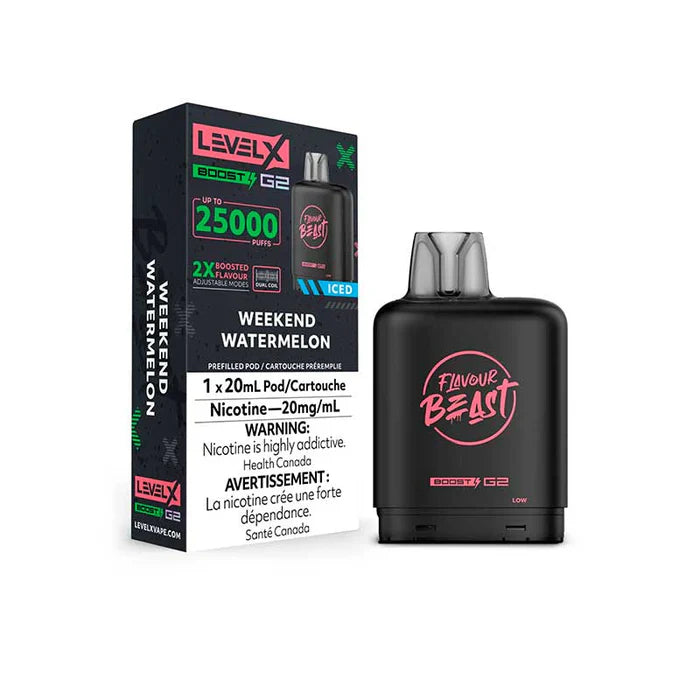 [ON] FLAVOUR BEAST | Level X Boost G2 25000 Pod Box of 6