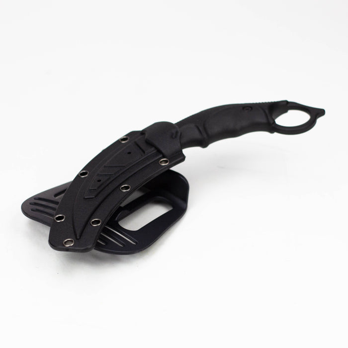 8" Black Boot Skinner  Knife with Sheath [TS201BK]