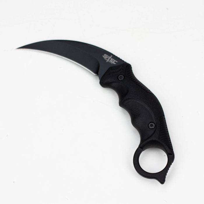 8" Black Boot Skinner  Knife with Sheath [TS201BK]