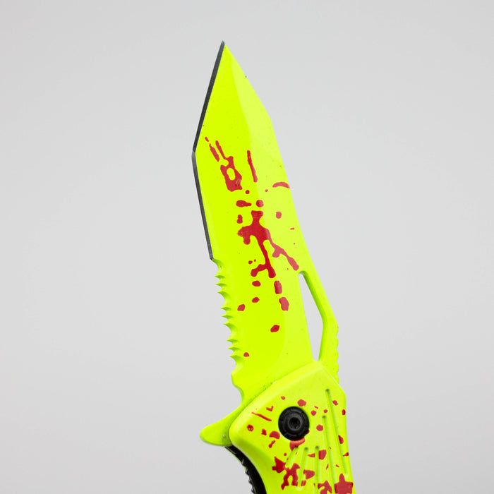 8″ Yellow Blood Splatter TANTO [SJ-201]