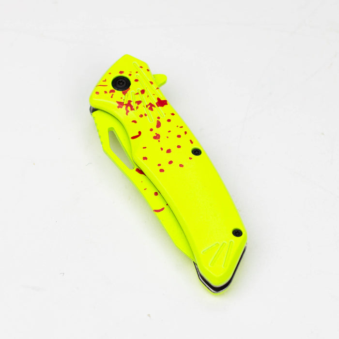 8″ Yellow Blood Splatter TANTO [SJ-201]