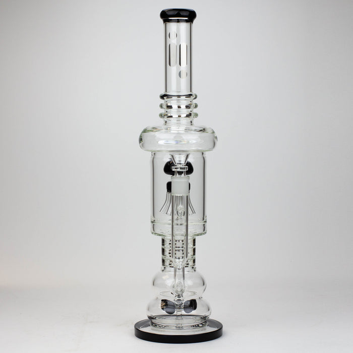 19" Infyniti 7mm flower Diff. and Reverse percolator glass bong