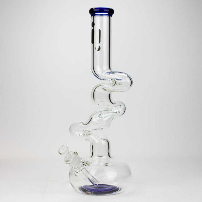 17.5" Infyniti 7mm Zig-zag glass bong