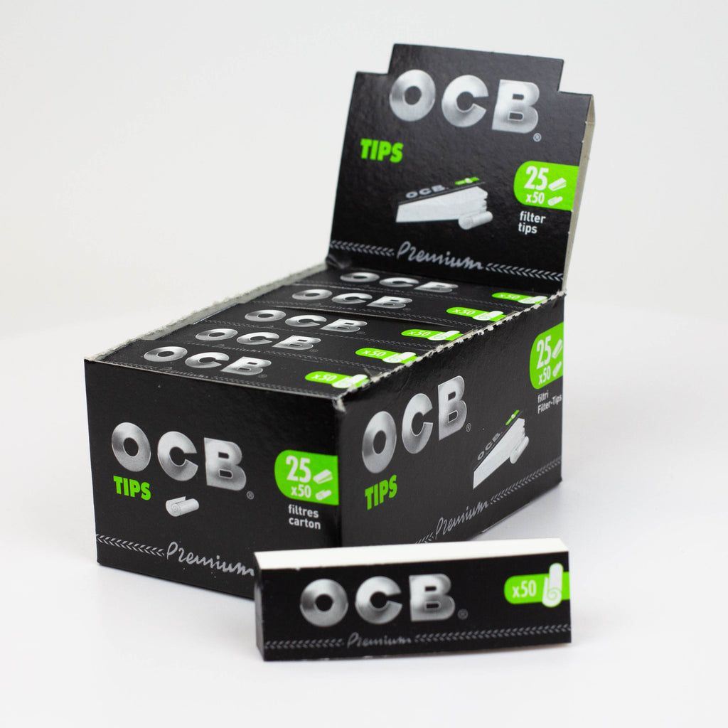  1 box OCB Perforated FILTER TIPS 25 booklets x 50 Paper Filters  : Health & Household