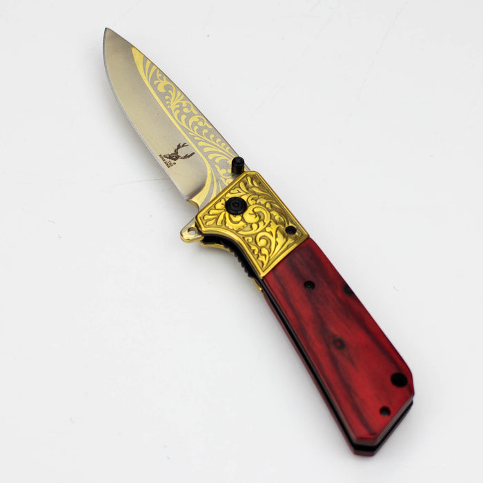 The Bone Edge  8.5" Rose wood Handle - Folding Knife [13023]