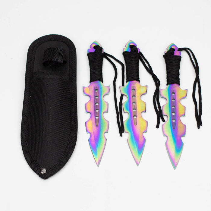 Defender 7.5" 3 Pc Ninja Throwing Knife Set [DF-13564]