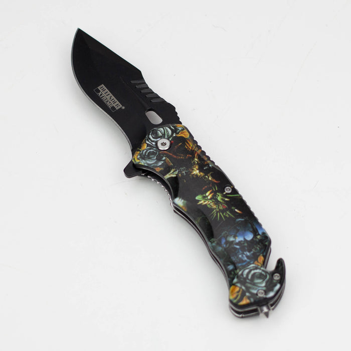 Defender-Xtreme  8.5" Dragon Slayer Folding Knife With Belt Clip  [13165]