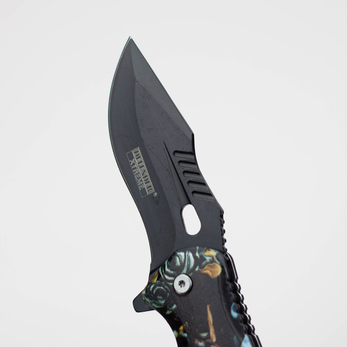 Defender-Xtreme  8.5" Queen Dragon - Folding Knife With Belt Clip [13166]