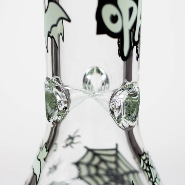 14" Glow in the dark 7 mm glass water bong [YG]