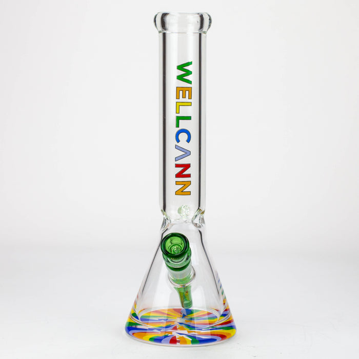 WellCann - 14" 7 mm Thick beaker bong with thick decal base