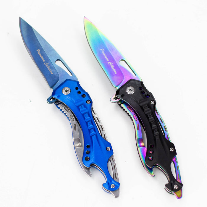 8″ Rainbow Blade with aluminum handle – Folding Knife