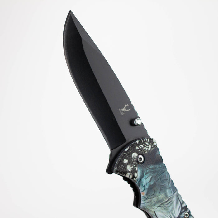 The Bone Edge Death Clown Folding Knife 8.5″ Stainless Steel [13252]