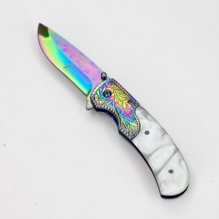 The Bone Edge 8.5″ Titanium Coated Folding Knife [1329X]