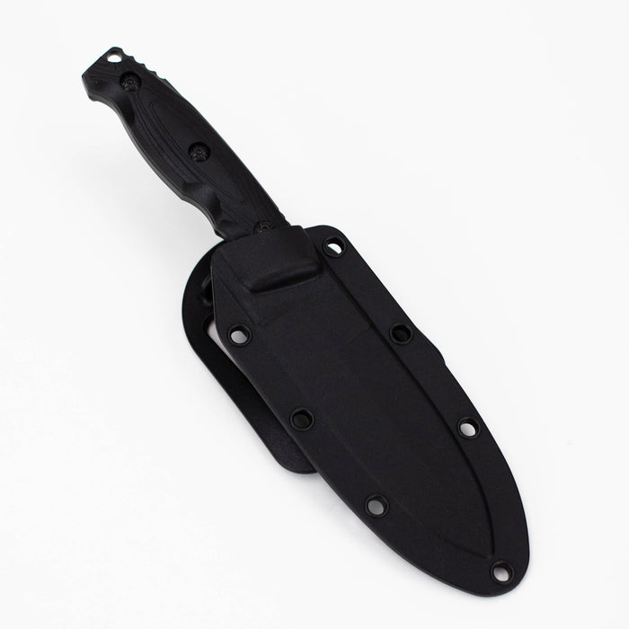 9″ Fixed Blade Full Tang Knife w/ ABS Swivel Sheath [T25146BK]