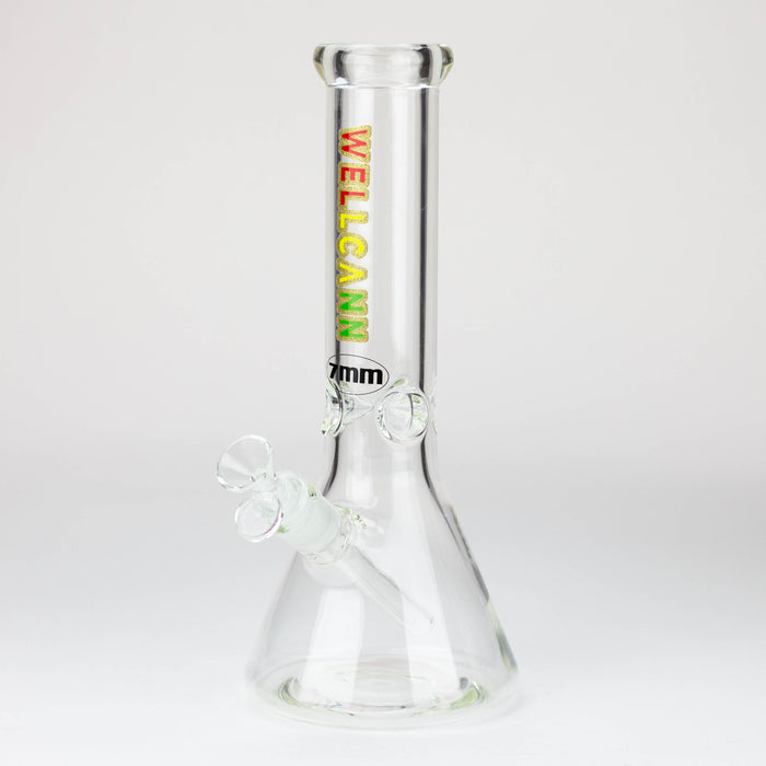 WellCann -12" 7mm glass bong with Glitter Logo