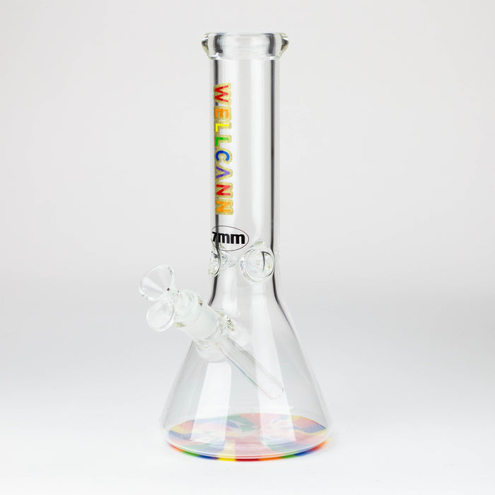 WellCann -12" 7mm glass bong with Glitter Logo