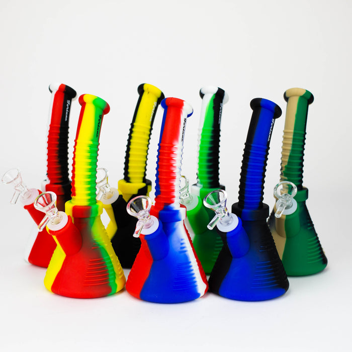 8" silicone detachable water bong - Assorted