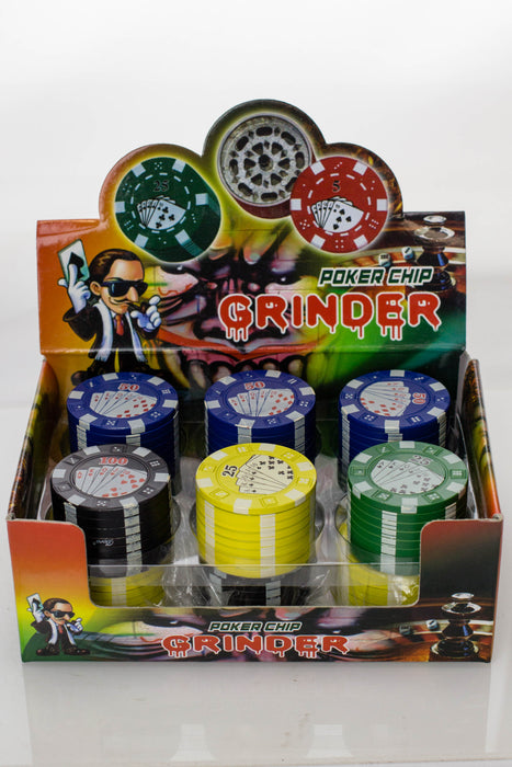 Poker chips 3 parts metal grinder- - One Wholesale