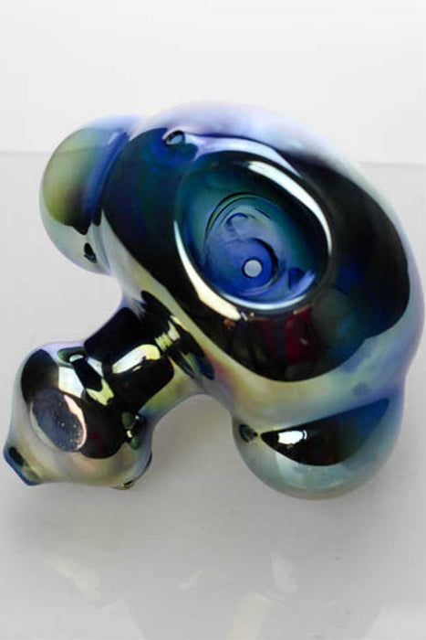 Metallic color Monkey glass pipe- - One Wholesale