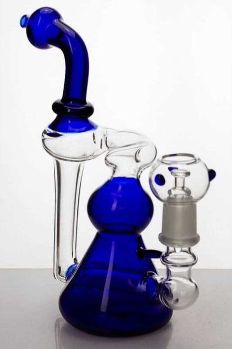 8" inline diffused oil rig-Blue - One Wholesale