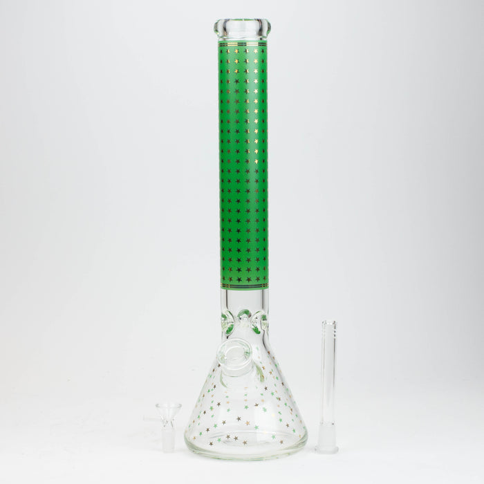 17.5" Star 7 mm glass water bong