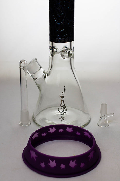 13.5" Genie 9 mm classic beaker bong with a silicone protector- - One Wholesale