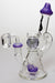 7.5" genie Grow in the dark glass ball Rig-Purple - One Wholesale