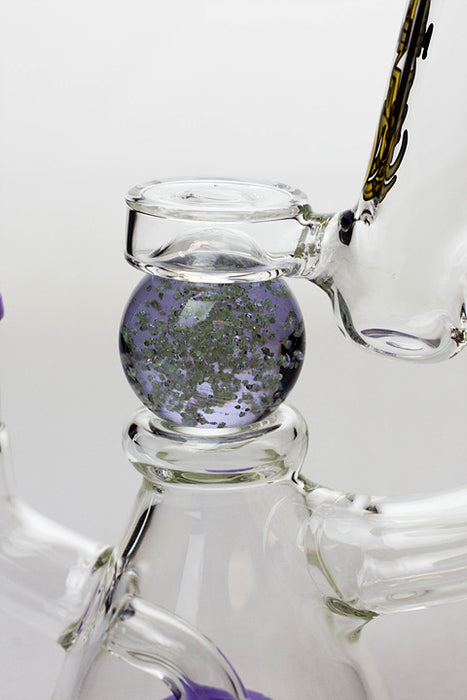 7.5" genie Grow in the dark glass ball Rig- - One Wholesale