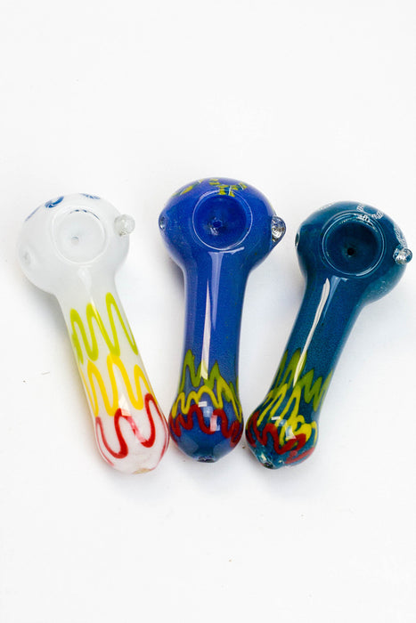 4.5" soft glass 6820 hand pipe- - One Wholesale