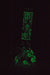 8" Glow in the dark Scream Ghost glass water bong- - One Wholesale