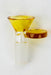 Color Glass bowl with round handle-Amber - One Wholesale