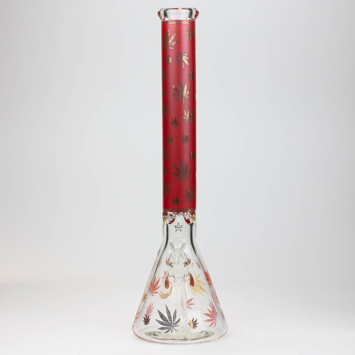 19.5" Gold leaf 9 mm glass water bong