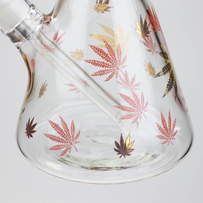 19.5" Gold leaf 9 mm glass water bong