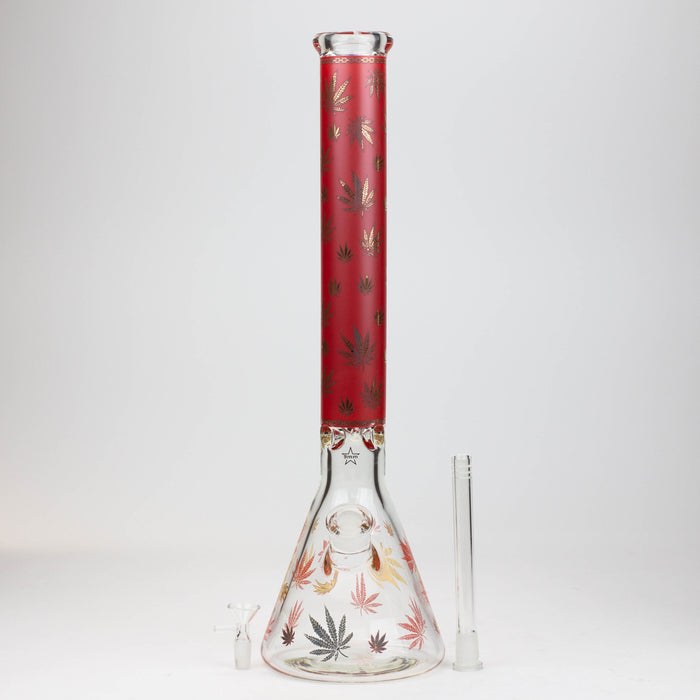 19.5" Gold leaf 9 mm glass water bong