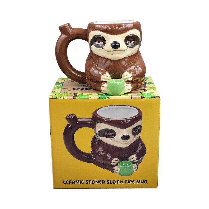 Stoned sloth mug pipe